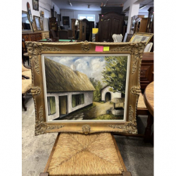 Obraz w derwnianej złoconej...