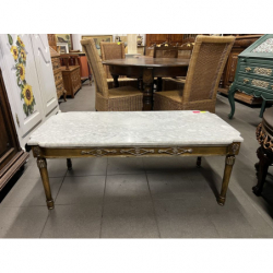 Ława drewniana z marmurowym...