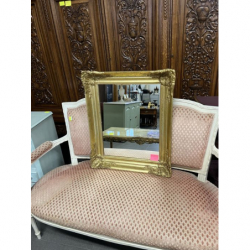 Lustro w złotej drewnianej...