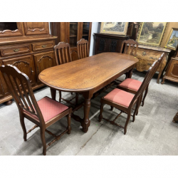 Dębowy owalny stoł dębowy z...