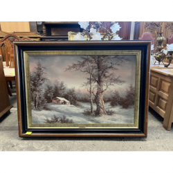 Obraz zima malowany na...