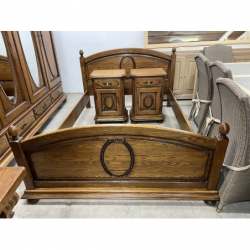 Łóżko dębowe z 2...