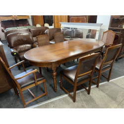 Stół dębowy owalny z 6...